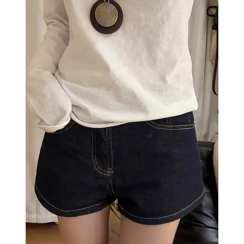 캐주얼 출퇴근 한 마디 스트레이트 데님 반바지 여성 봄 여름 새로운 넓은 다리 다용도 슬림해 보이는 디스플레이 다리 길이 반바지 트렌디 이미지 3