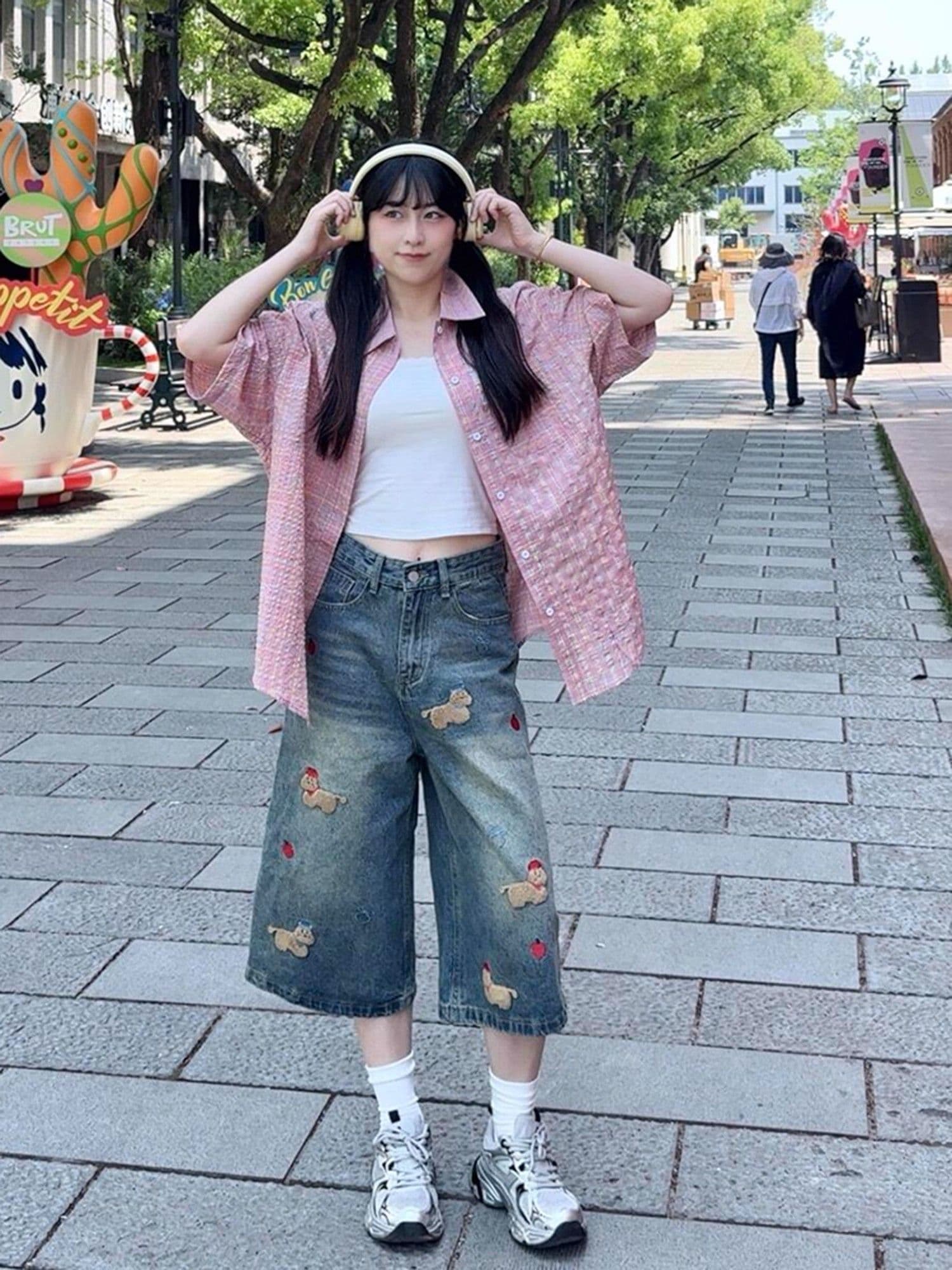 출퇴근 개성 캐주얼 부츠컷 청바지 여성 봄 가을 새로운 개성 슬림해 보이는 디스플레이 높음 패션 바닥 청소 청바지 트렌디 상세 이미지 5