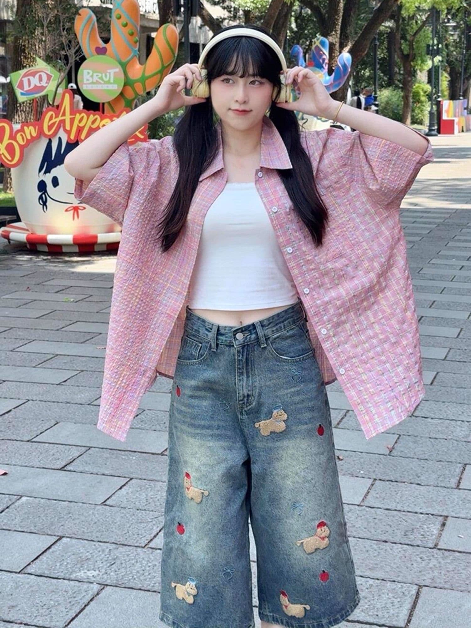 출퇴근 개성 캐주얼 부츠컷 청바지 여성 봄 가을 새로운 개성 슬림해 보이는 디스플레이 높음 패션 바닥 청소 청바지 트렌디 상세 이미지 6