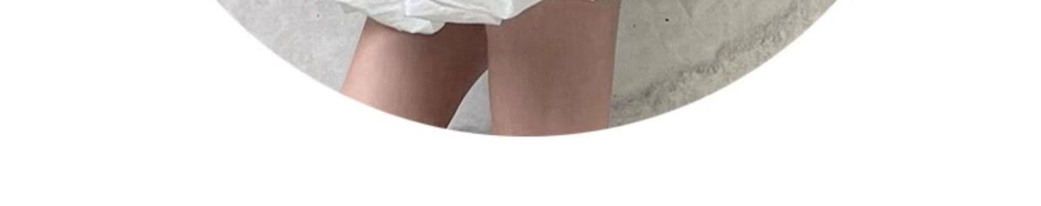 노출 방지 호박 꽃밭 치마 여름 학생 화이트 케이크 드레스 하이웨이스트 반신 미니 스커트 여성 상세 이미지 3
