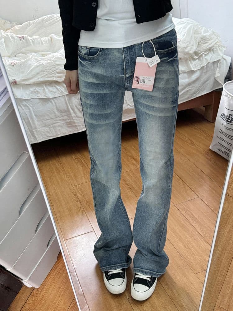 개성 웃음 하 출퇴근 캐주얼 마이크로 폭탄 청바지 여성 봄과 가을 새로운 패션 디자인 센스 스트레이트 청바지 상세 이미지 7