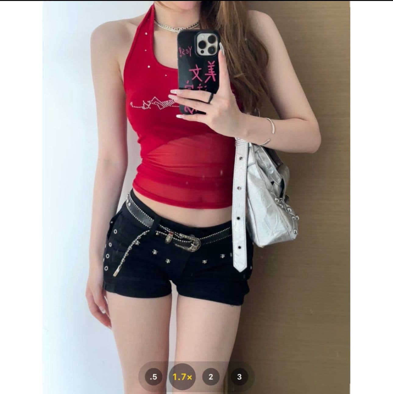 디자인 센스 ins 출퇴근 거리 데님 반바지 여성 봄 여름 새로운 캐주얼 출퇴근 타이트 스커트 데님 뜨거운 바지 상세 이미지 5