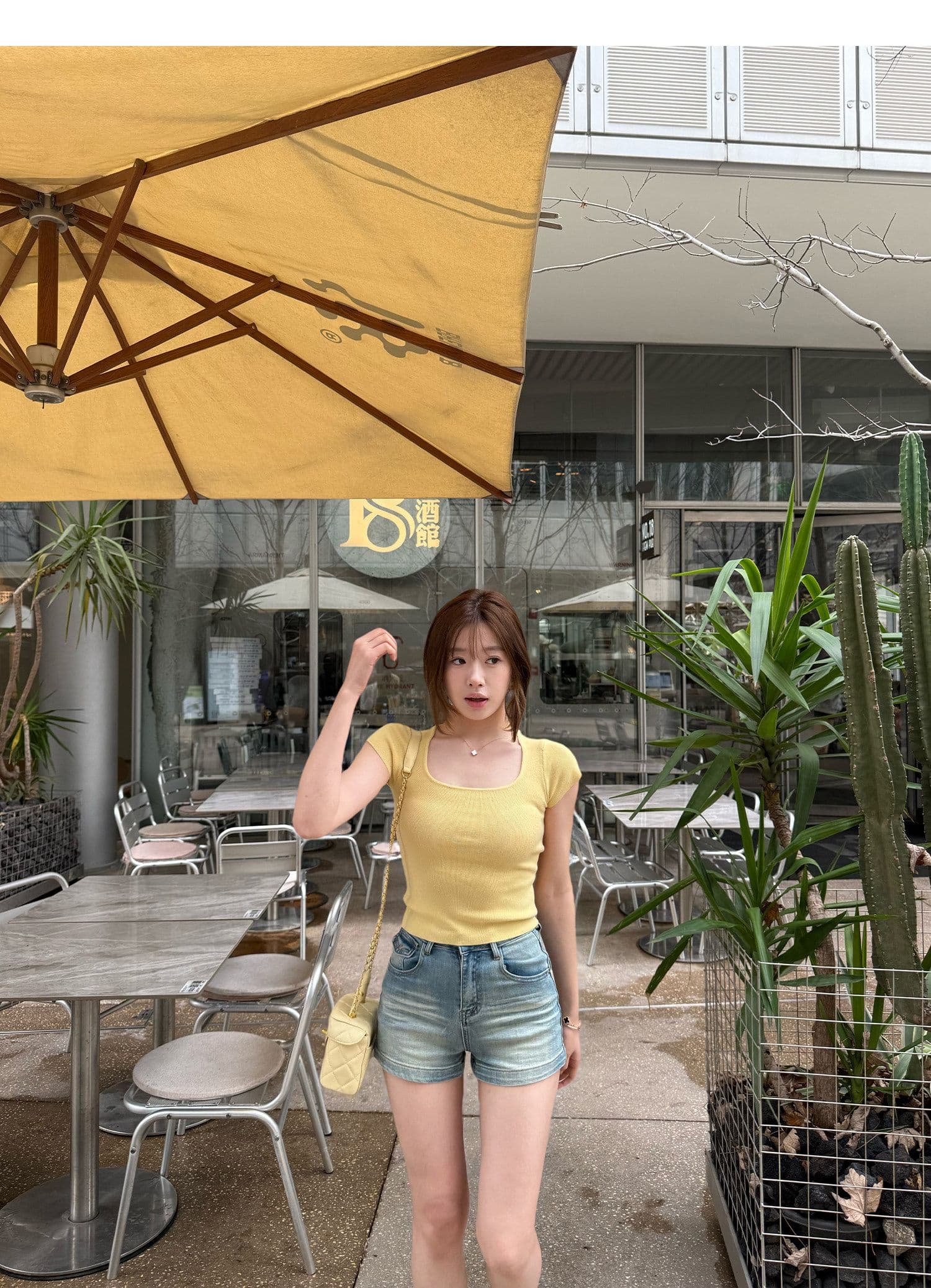 학원 스타일 출퇴근 반바지 봄 여름 새로운 워싱 디스플레이 높음 슬림해 보이는 다용도 루즈핏 스트레이트 데님 반바지 트렌디 상세 이미지 3