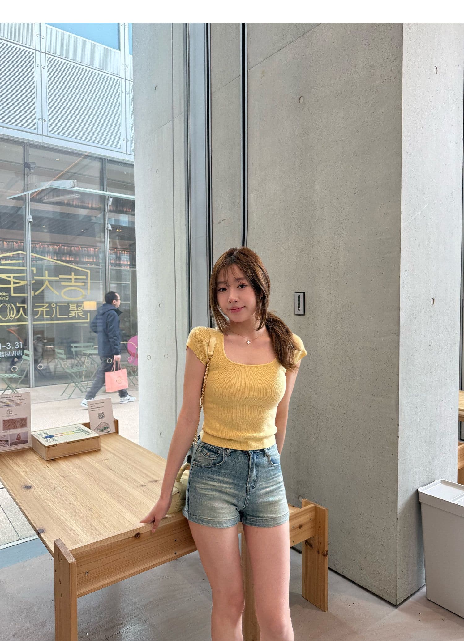 학원 스타일 출퇴근 반바지 봄 여름 새로운 워싱 디스플레이 높음 슬림해 보이는 다용도 루즈핏 스트레이트 데님 반바지 트렌디 상세 이미지 13