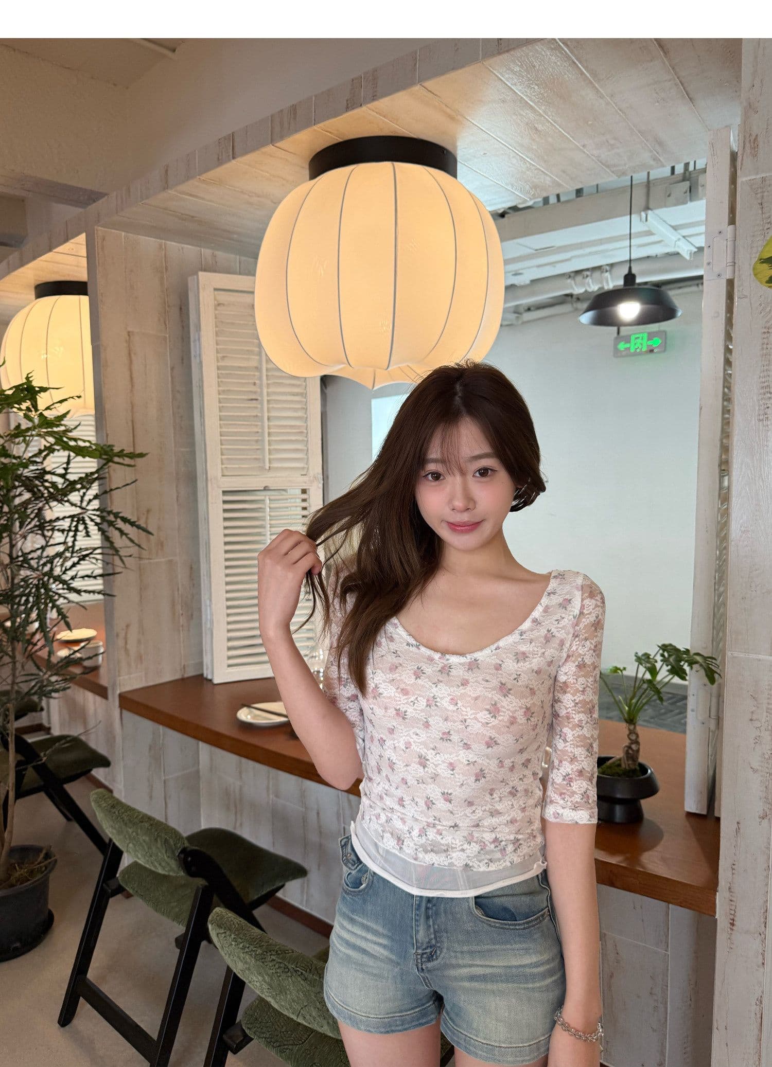출퇴근 개성 스트레이트 반바지 봄 여름 새로운 워싱 디스플레이 높음 슬림해 보이는 다용도 루즈핏 스트레이트 데님 반바지 트렌디 상세 이미지 5