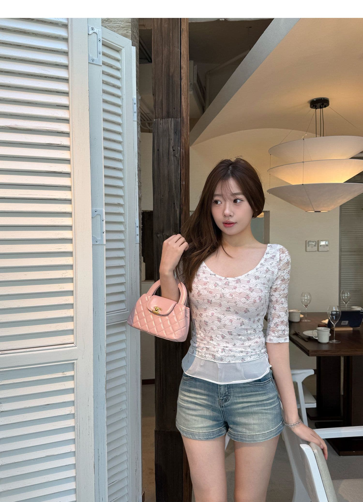 출퇴근 개성 스트레이트 반바지 봄 여름 새로운 워싱 디스플레이 높음 슬림해 보이는 다용도 루즈핏 스트레이트 데님 반바지 트렌디 상세 이미지 6