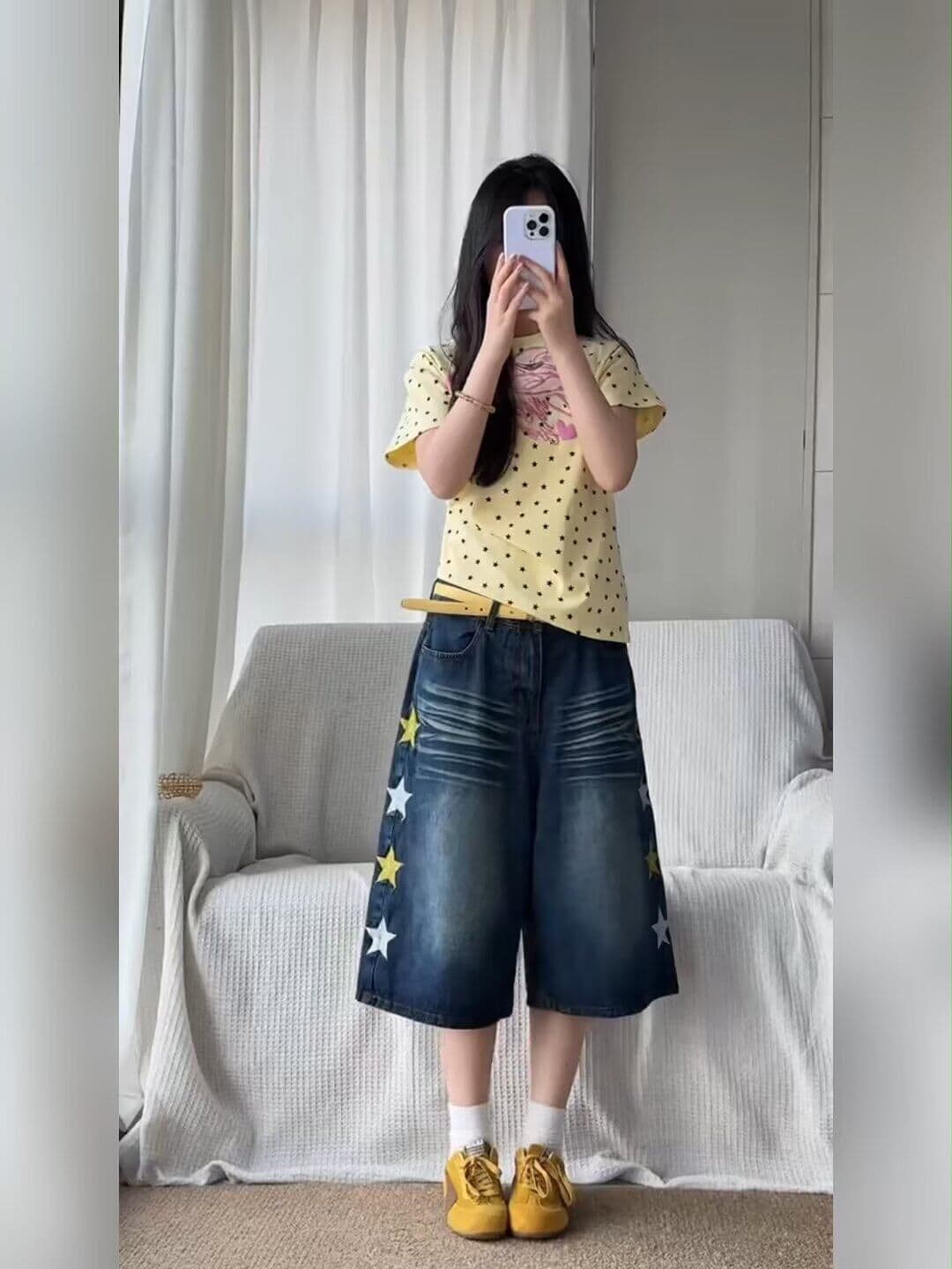 중성 개성 디자인 센스 스트레이트 데님 바지 여성 봄 여름 새로운 워싱 다용도 루즈핏 넓은 다리 청바지 상세 이미지 2