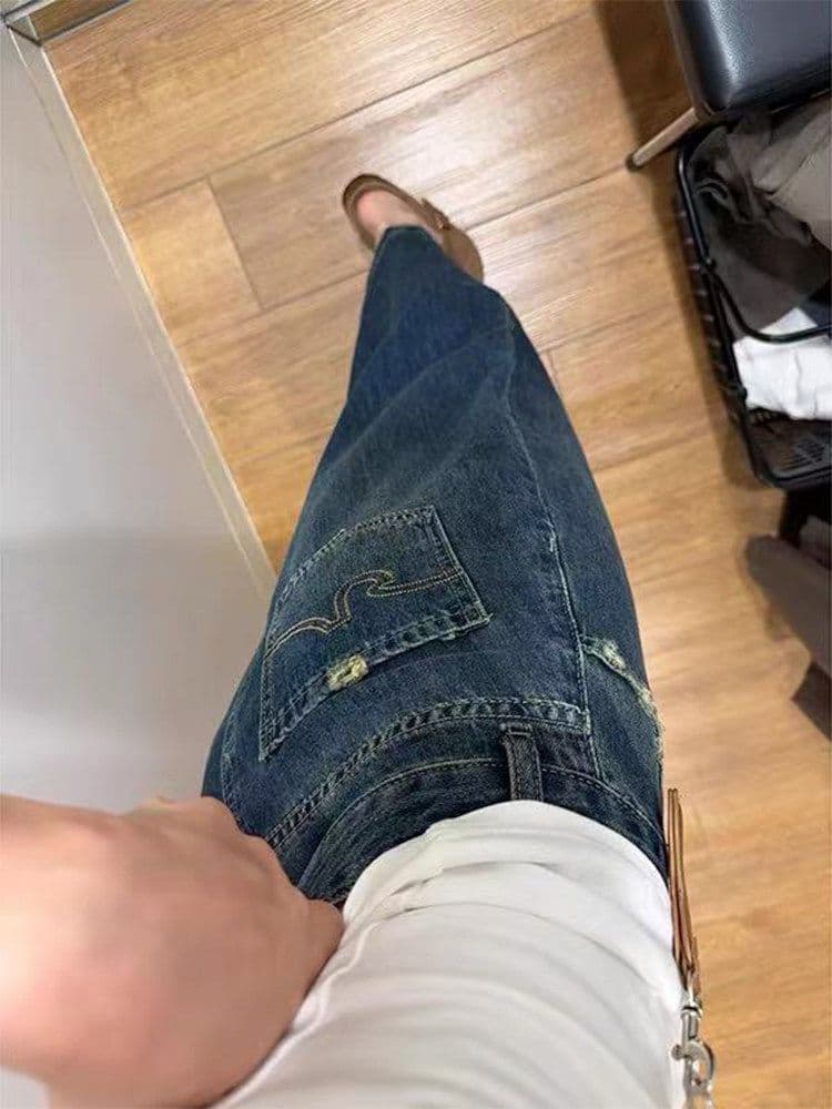 출퇴근 작은 대중 핫걸 한 마디 타이트 스커트 데님 반신 스커트 여성 하이웨이스트 중간 길이 암소 한 마디 데님 반신 스커트 트렌디 상세 이미지 7
