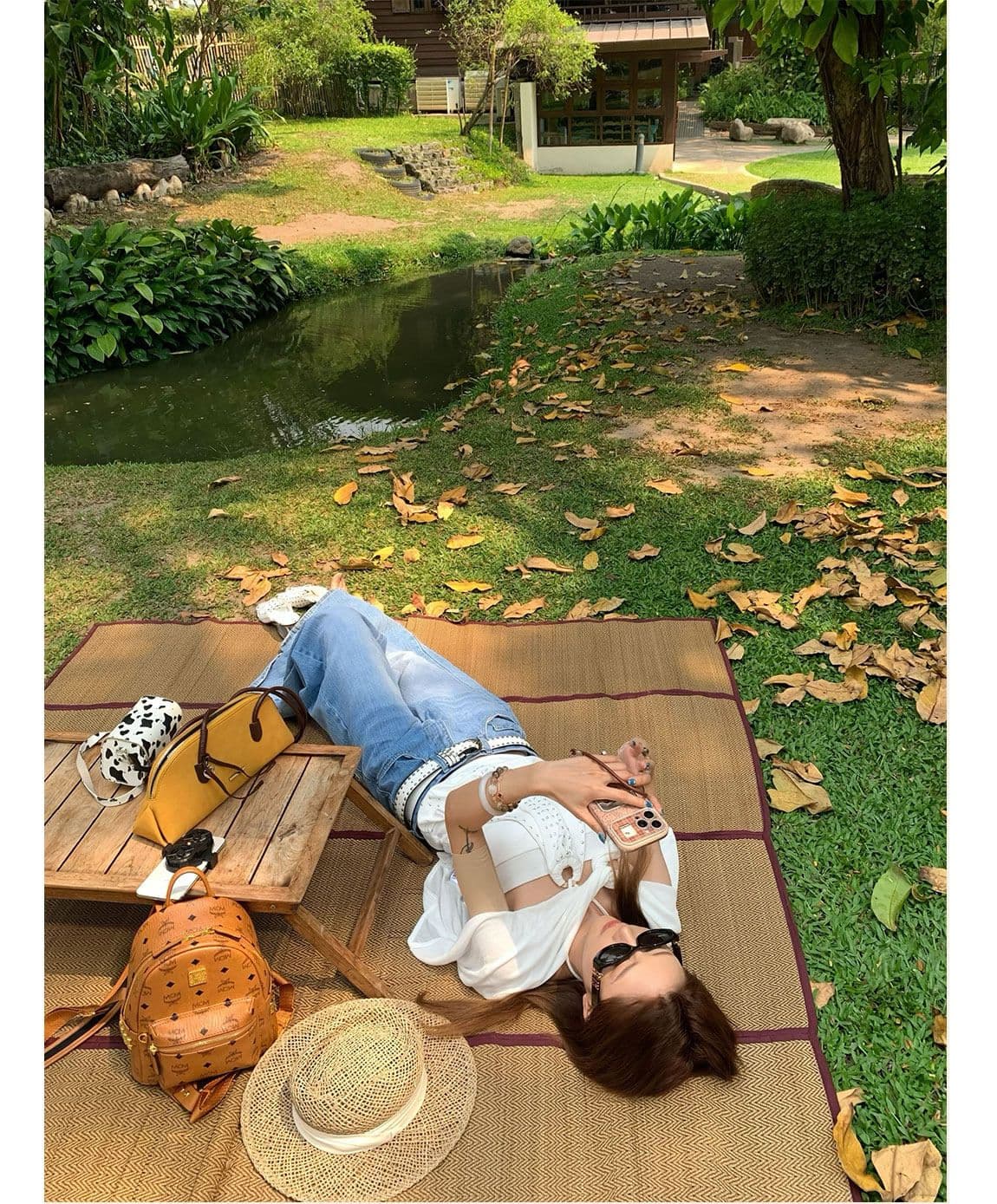 작은 대중 높음 거리 십자가 징 모통이 칼 청바지 여성 봄 가을 새로운 패션 넓은 다리 바닥 청소 청바지 트렌디 상세 이미지 15