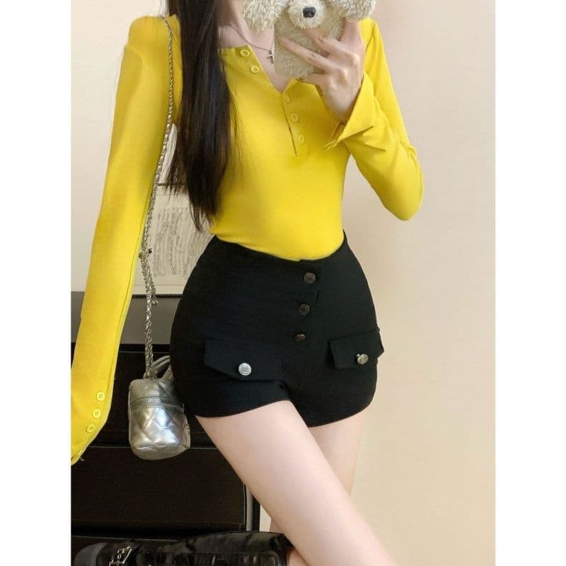 주머니 디자인 센스 작은 대중 로우 허리 바지 여성 핫걸 레트로 워크웨어 반바지 여성 여름 새로운 다용도 몸매 가꾸기 슬림해 보이는 이미지 3