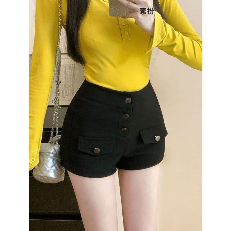 주머니 디자인 센스 작은 대중 로우 허리 바지 여성 핫걸 레트로 워크웨어 반바지 여성 여름 새로운 다용도 몸매 가꾸기 슬림해 보이는 이미지 5