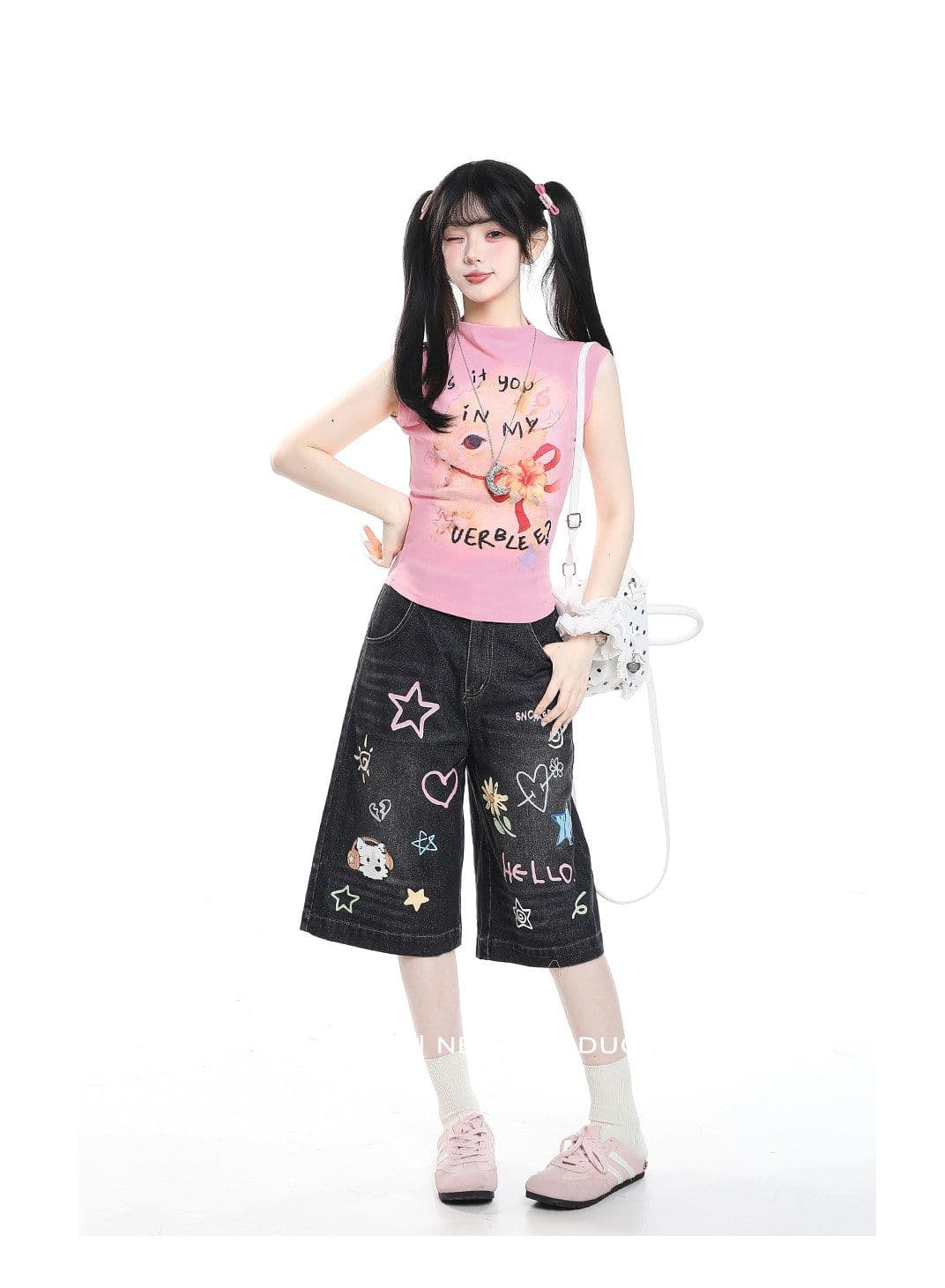 트렌드 데님 7 점 스트레이트 팬츠 여성 봄 여름 새로운 다용도 슬림해 보이는 패션 7 점 스트레이트 청바지 트렌디 상세 이미지 5