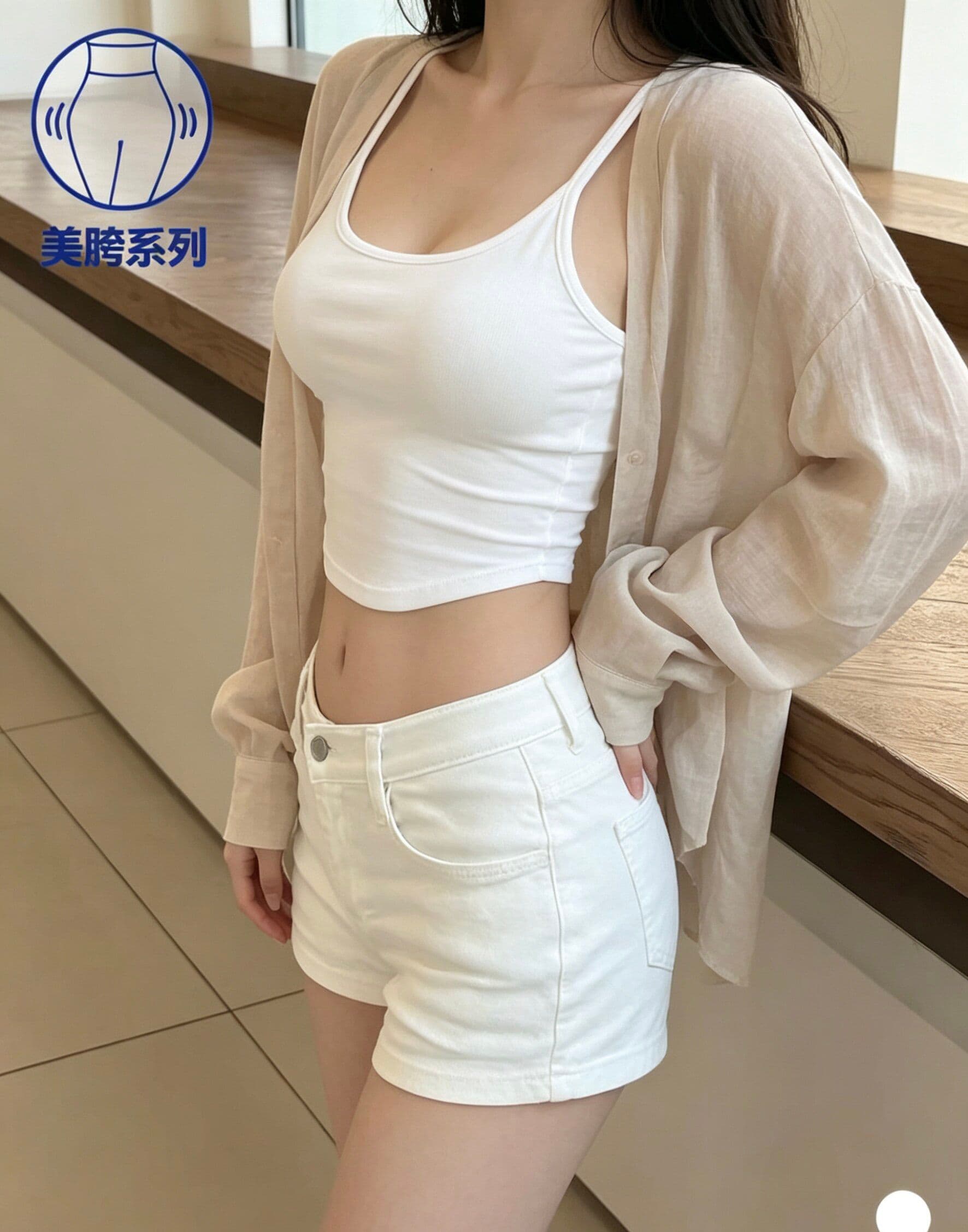출퇴근 품격 스트레이트 데님 반바지 여성 봄 여름 새로운 패션 슬림해 보이는 디스플레이 높음 한국 스타일 스트레이트 데님 반바지 상세 이미지 7