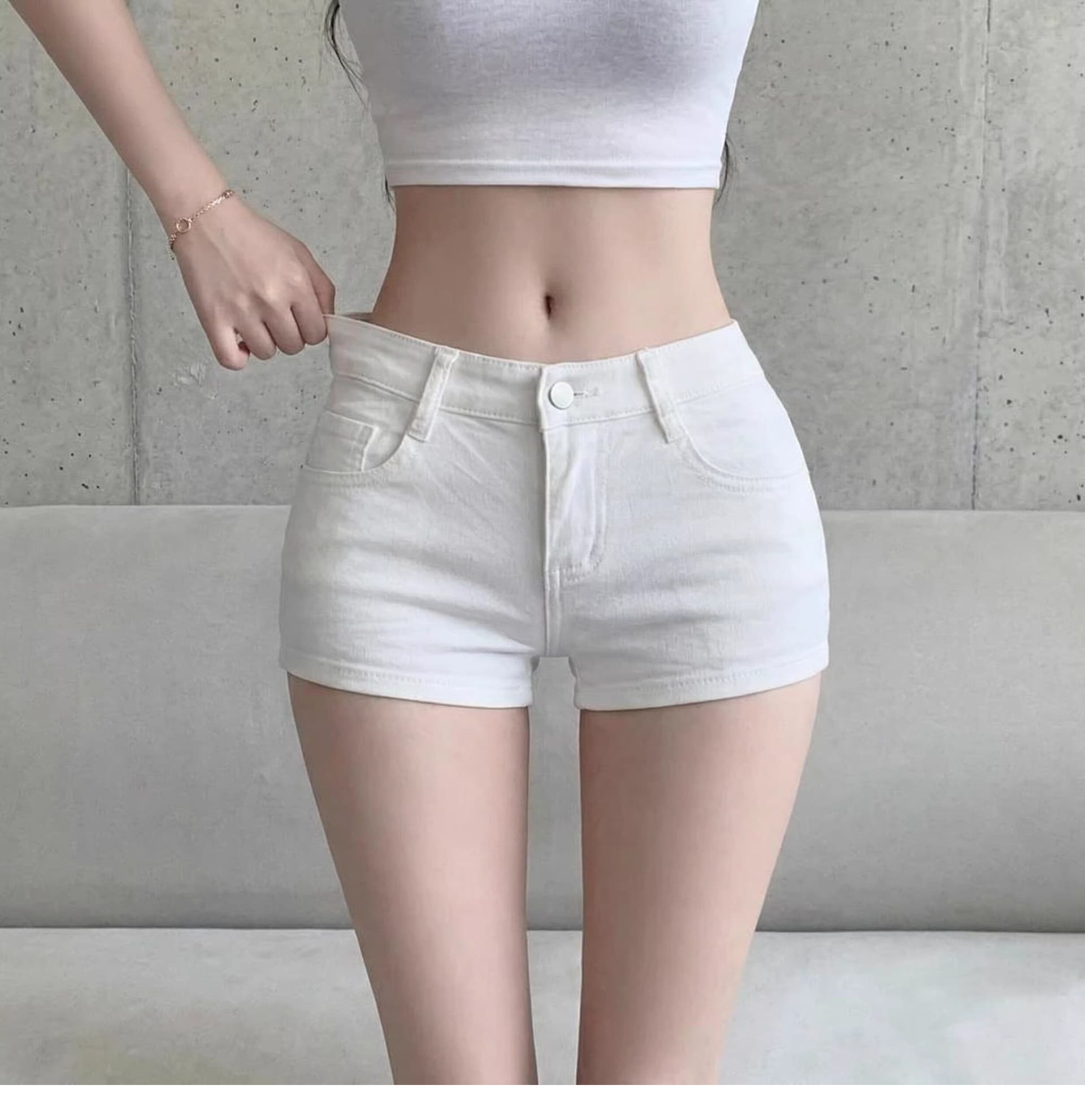 거리 미니멀리즘 스트레이트 데님 반바지 여성 봄 여름 새로운 패션 슬림해 보이는 디스플레이 높음 한국 스타일 스트레이트 데님 반바지 상세 이미지 4