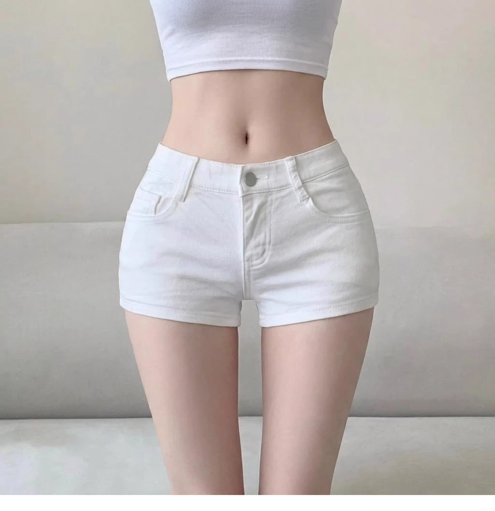 거리 미니멀리즘 스트레이트 데님 반바지 여성 봄 여름 새로운 패션 슬림해 보이는 디스플레이 높음 한국 스타일 스트레이트 데님 반바지 상세 이미지 6