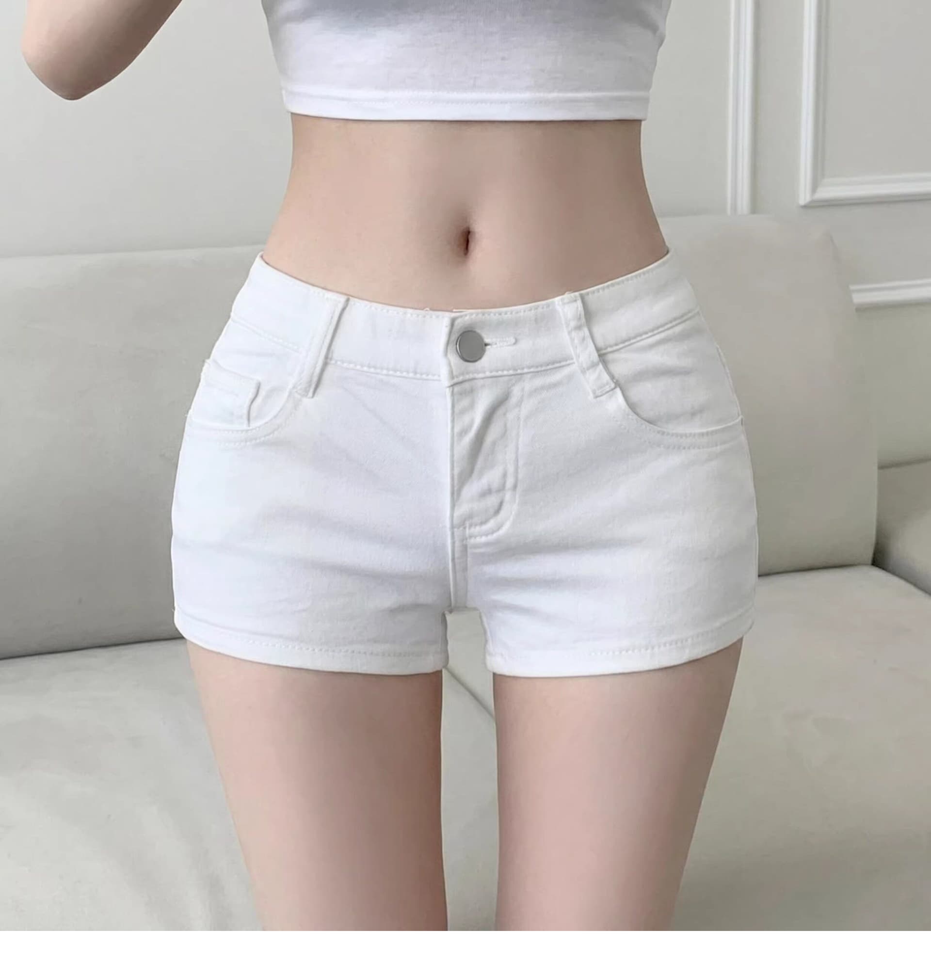 거리 미니멀리즘 스트레이트 데님 반바지 여성 봄 여름 새로운 패션 슬림해 보이는 디스플레이 높음 한국 스타일 스트레이트 데님 반바지 상세 이미지 7