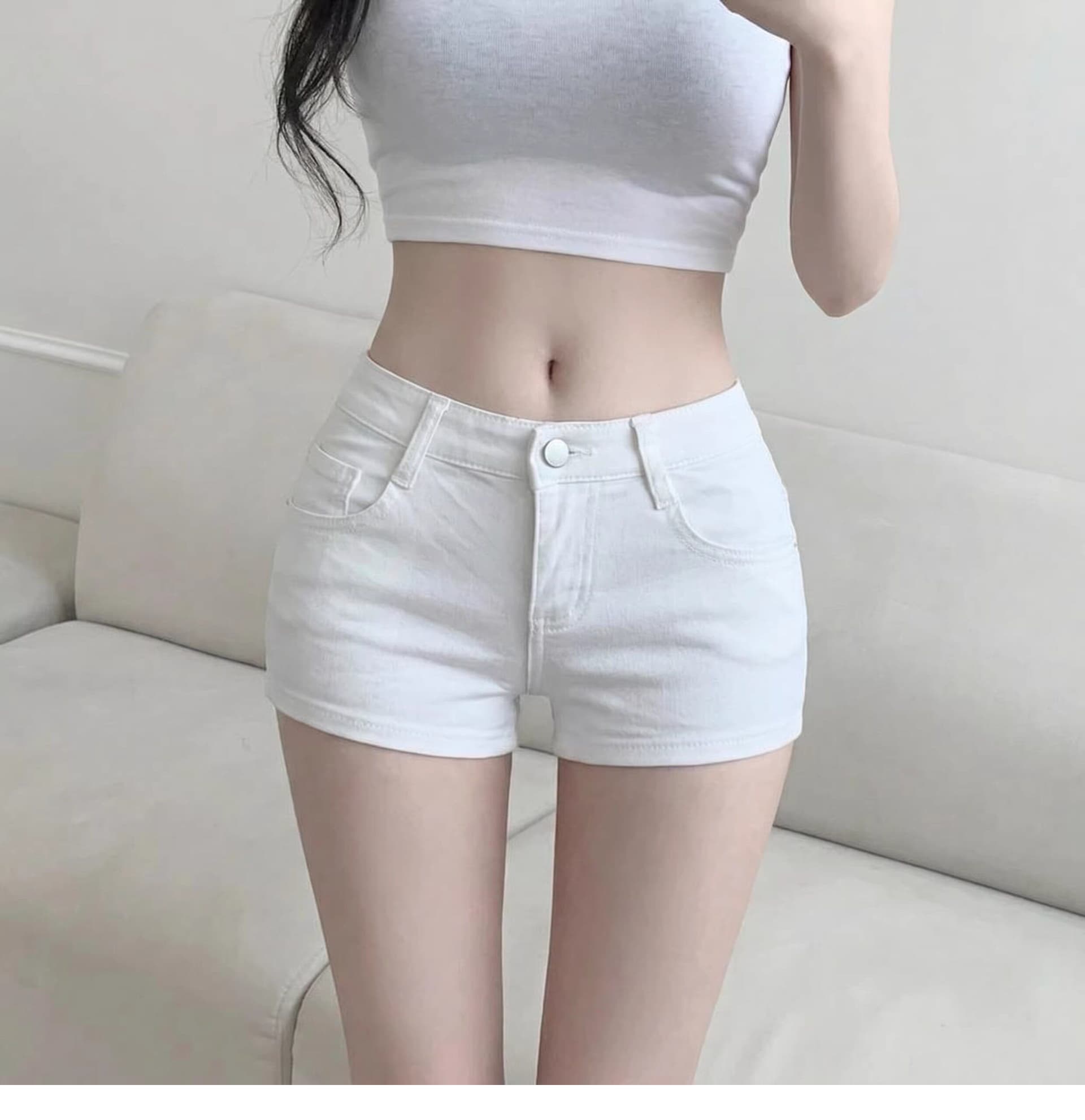 거리 미니멀리즘 스트레이트 데님 반바지 여성 봄 여름 새로운 패션 슬림해 보이는 디스플레이 높음 한국 스타일 스트레이트 데님 반바지 상세 이미지 8