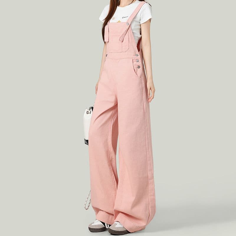 달콤한 차가운 디자인 센스 멜빵 청바지 여성 봄 여름 새로운 루즈핏 패션 개성 캐주얼 데님 올인원 바지 트렌디 이미지 5