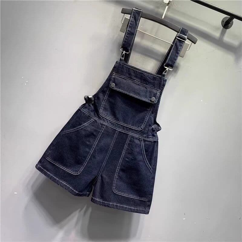 달콤한 차가운 디자인 센스 멜빵 청바지 여성 봄 여름 새로운 루즈핏 패션 개성 캐주얼 데님 올인원 바지 트렌디 이미지 2