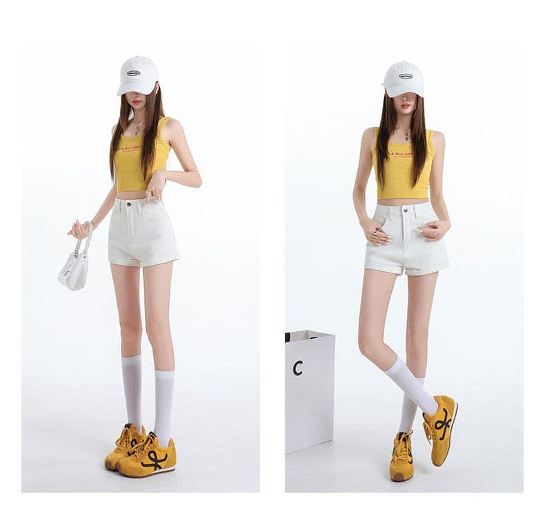 트렌드 ins 트렌디 볼륨 측면 데님 반바지 여성 봄 여름 새로운 핫걸 다용도 슬림해 보이는 한 마디 스트레이트 데님 핫 바지 상세 이미지 12