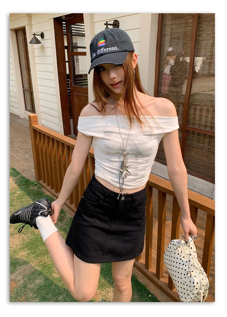 작은 청신 학원 스타일 한국 스타일 하이웨이스트 데님 미니 스커트 여성 봄 여름 새로운 패션 다용도 한 마디 데님 반신 스커트 상세 이미지 10
