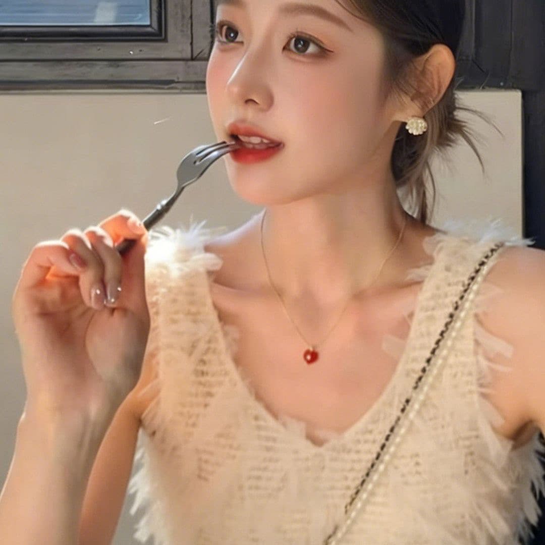 2026 핫걸 한 부서 술 V넥 조끼 맨위 순수한 욕망 바람 섹시함 트렌디 상세 이미지 4