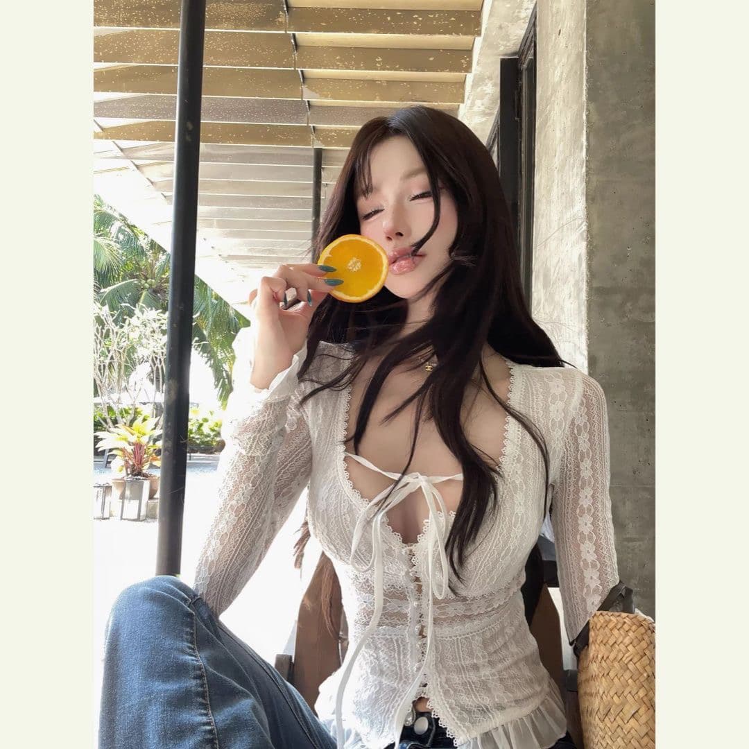 새로운 순수한 욕망 품격 몸매 가꾸기 섹시함 다용도 오픈 가디건 여성 여름 ootd 착용 잡아라. 의류 아름다운 자이언트 잘 생긴 작은 셔츠