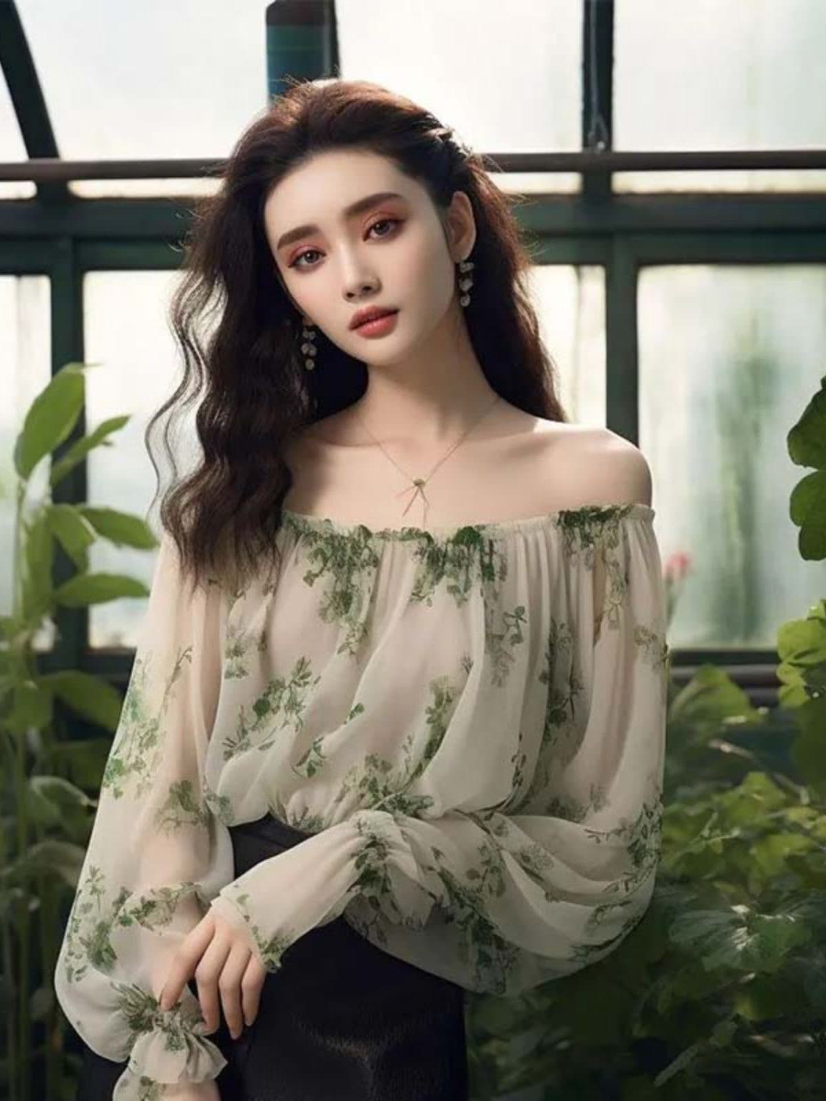 아메리칸 핫걸 오프숄더 레오파드 무늬 맨위 여성 봄 여름 새로운 루즈핏 다용도 슬림해 보이는 얇은 스타일 고급 센스 맨위 트렌디 상세 이미지 7