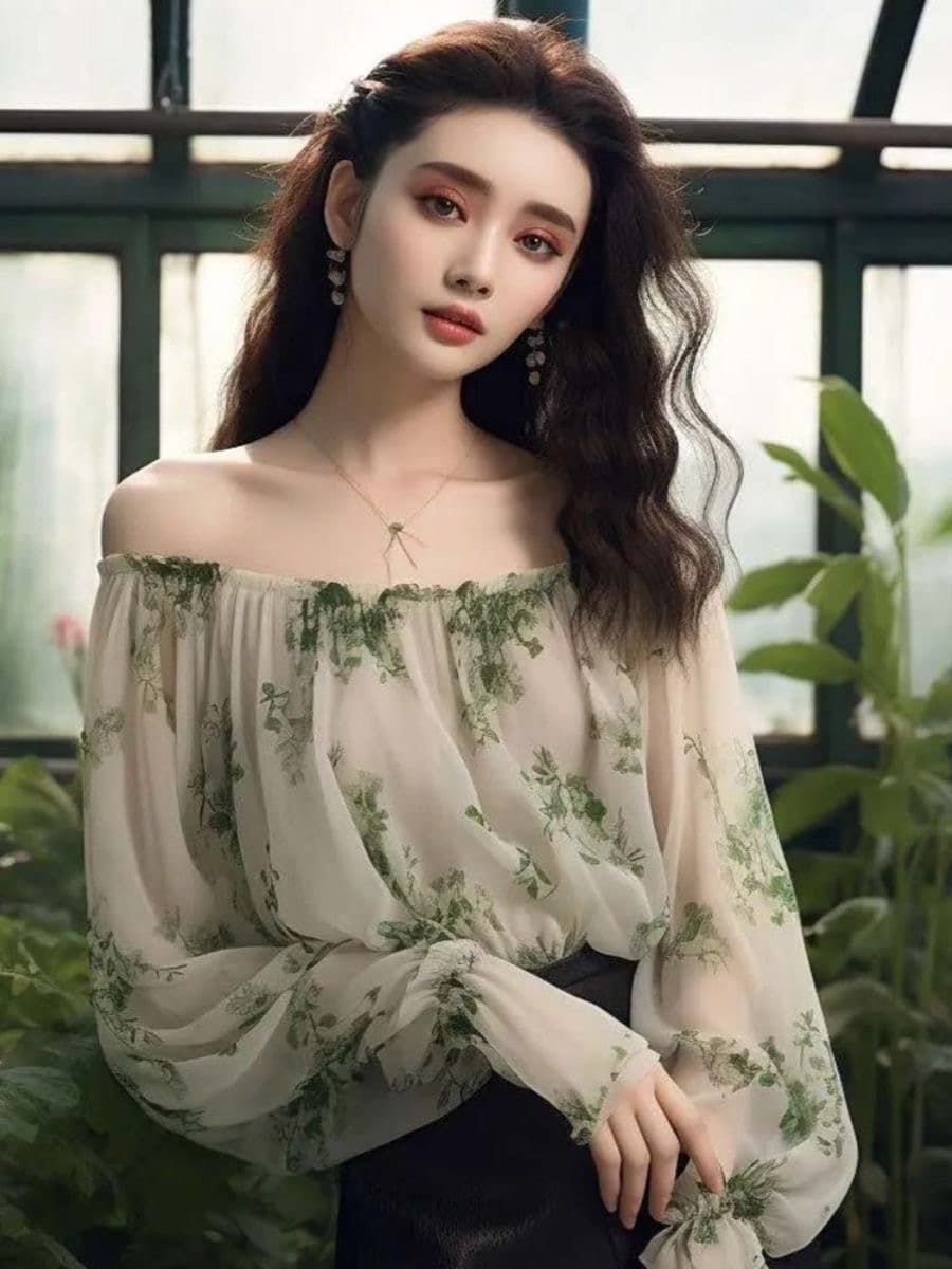 아메리칸 핫걸 오프숄더 레오파드 무늬 맨위 여성 봄 여름 새로운 루즈핏 다용도 슬림해 보이는 얇은 스타일 고급 센스 맨위 트렌디 상세 이미지 8