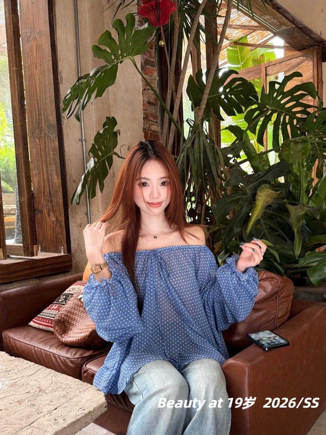 훌륭함 니켈 티 Romantik 기타 착용 법 품격 섹션 오프숄더 여성 루즈핏 슬림해 보이는 캐주얼 느슨함 센스 맨위 상세 이미지 2