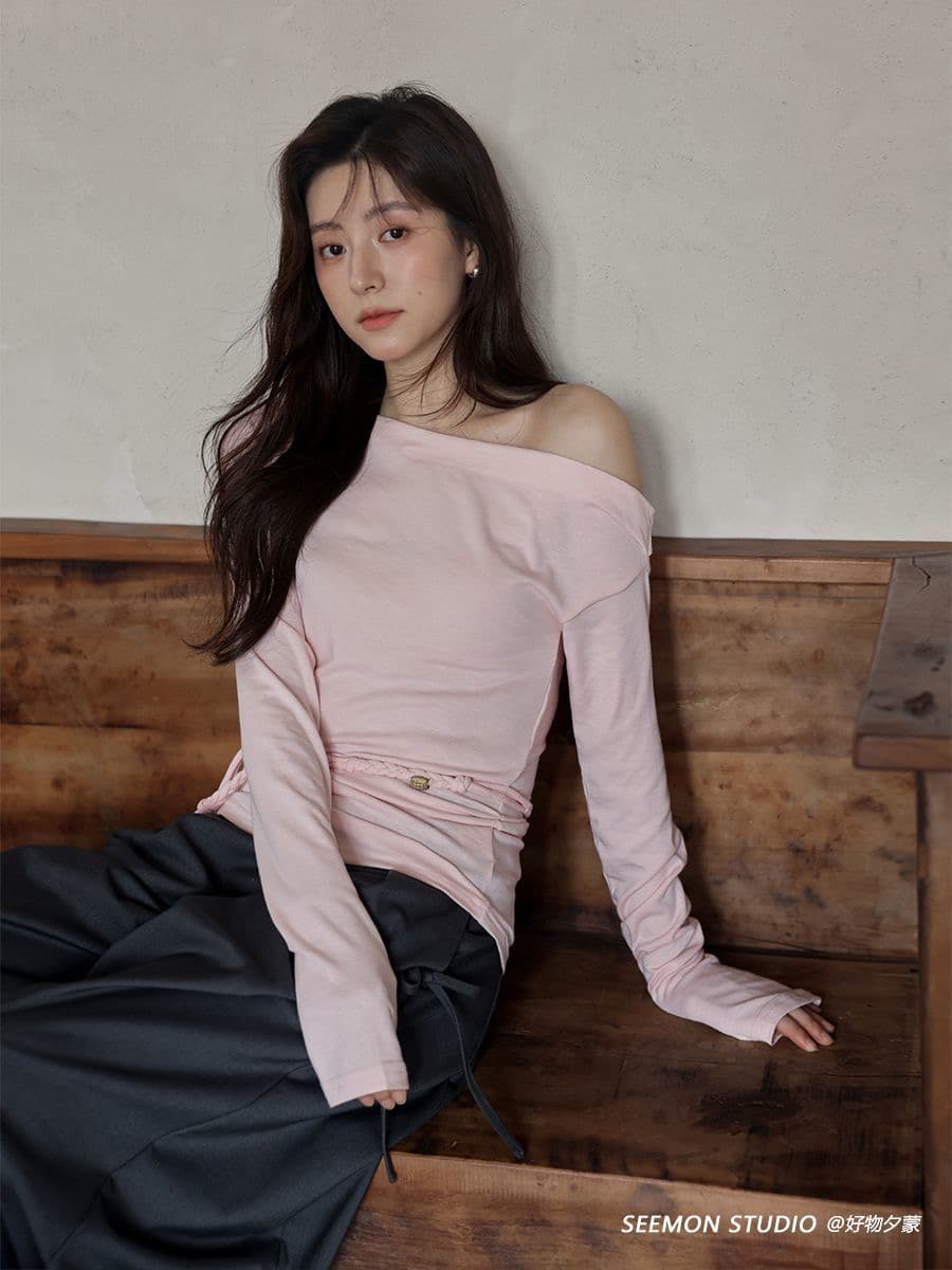 품격 경력 셔츠 여성 긴 소매 2025 봄 여름 출퇴근 루즈핏 플리츠 폴로 칼라 슬림해 보이는 단색 다용도 셔츠 여성 상세 이미지 5