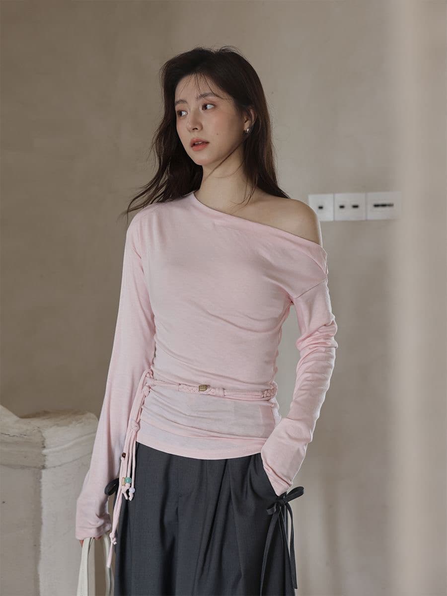 품격 경력 셔츠 여성 긴 소매 2025 봄 여름 출퇴근 루즈핏 플리츠 폴로 칼라 슬림해 보이는 단색 다용도 셔츠 여성 이미지 4