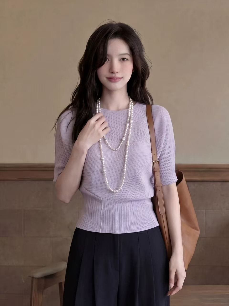 2026 슈퍼 화재 연령 감소 디자인 센스 자이언트 잘 생긴 아름다운 반팔 티셔츠 여성 고유 한 아름다운 초기 Z아 어깨 작은 맨위 상세 이미지 3