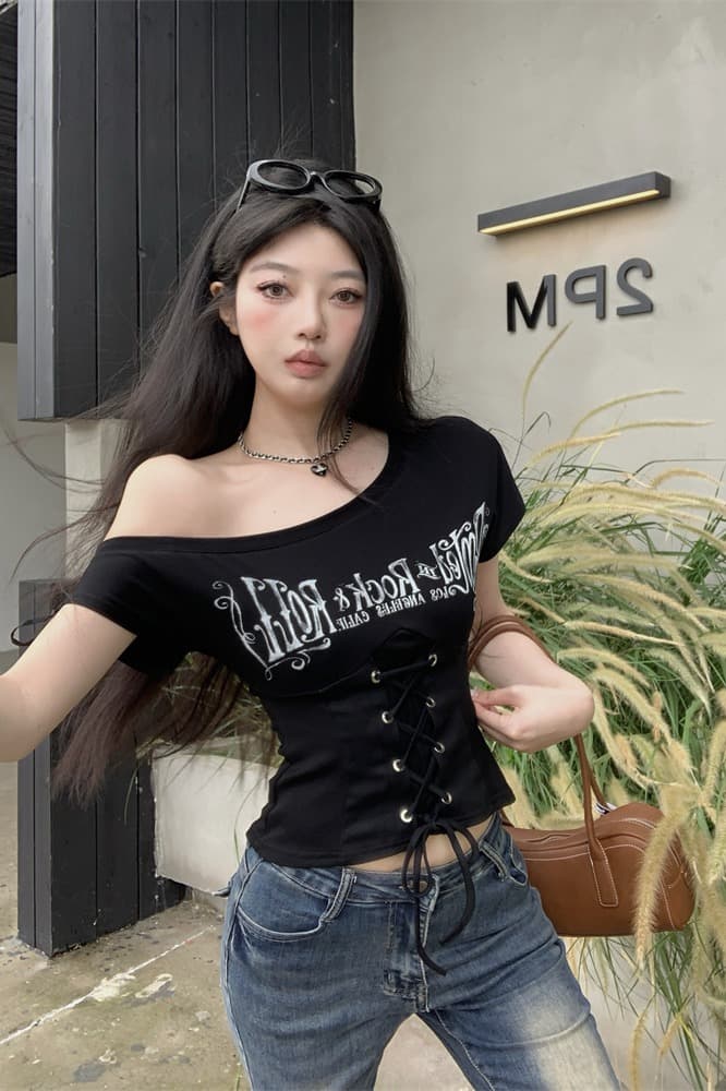 실사 작은 대중 디자인 센스 아메리칸 핫걸 동점 몸 계속하기 티셔츠 맨위 여성 이미지 6