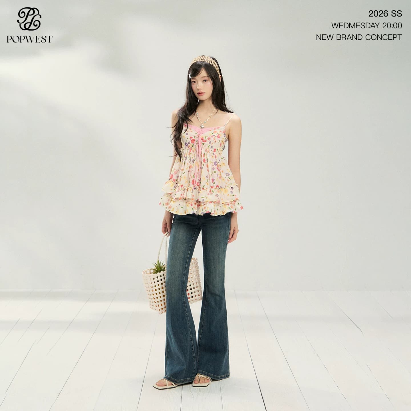 프랑스식 작은 꽃무늬 슬립 민소매 미니 스커트 드레스 몸매 가꾸기 슬림해 보이는 맨위 티셔츠 이미지 2