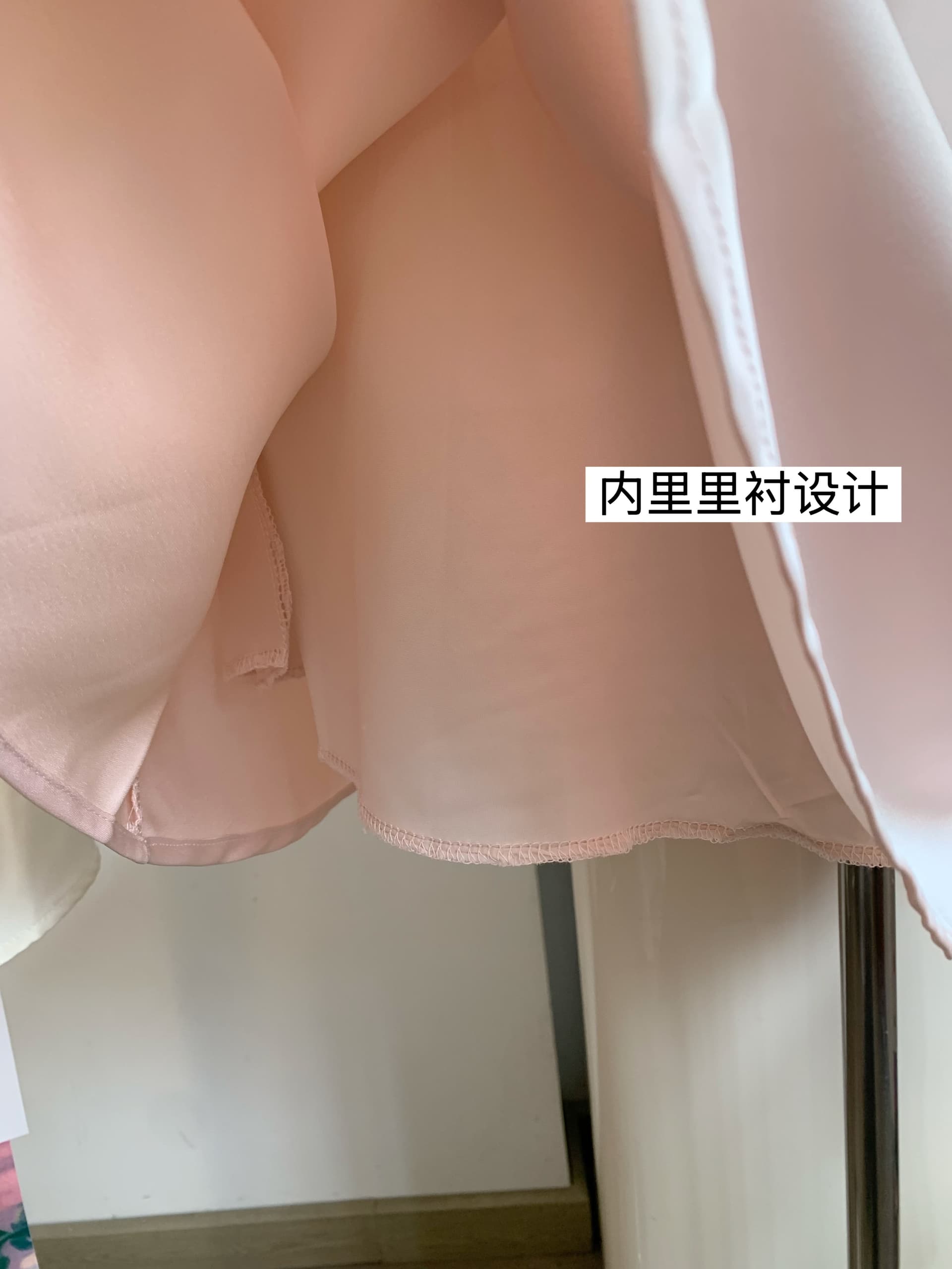 달빛 공단 언어 프랑스식 새틴 흔들다 칼라 여성 드레스 여름 고급 센스 품격 슬림해 보이는 새틴 치마 상세 이미지 9