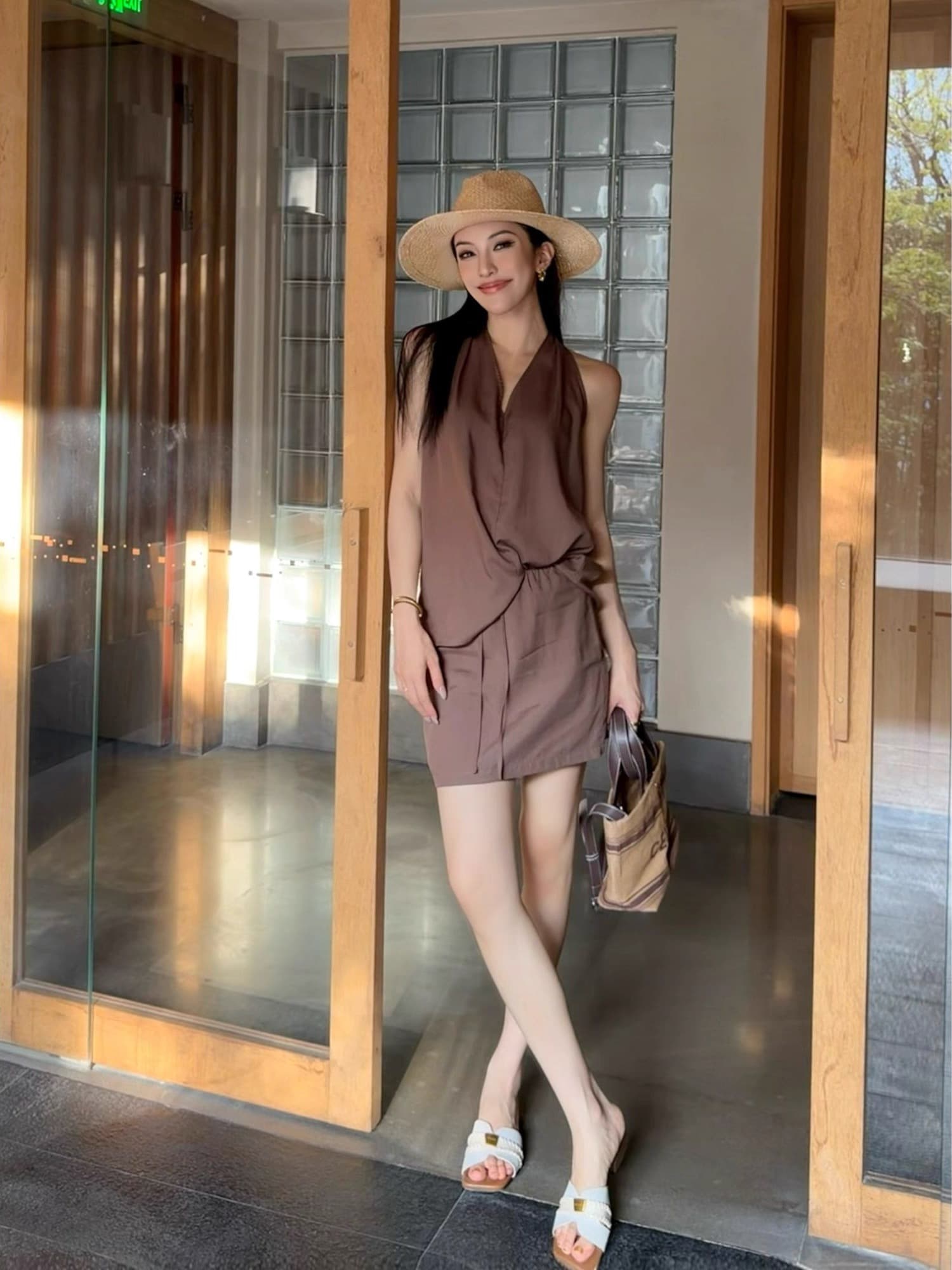 패션 출퇴근 바람 품격 익스트림 제인 바람 여름 민소매 몸매 가꾸기 세트 je05tzxl1514 이미지 3
