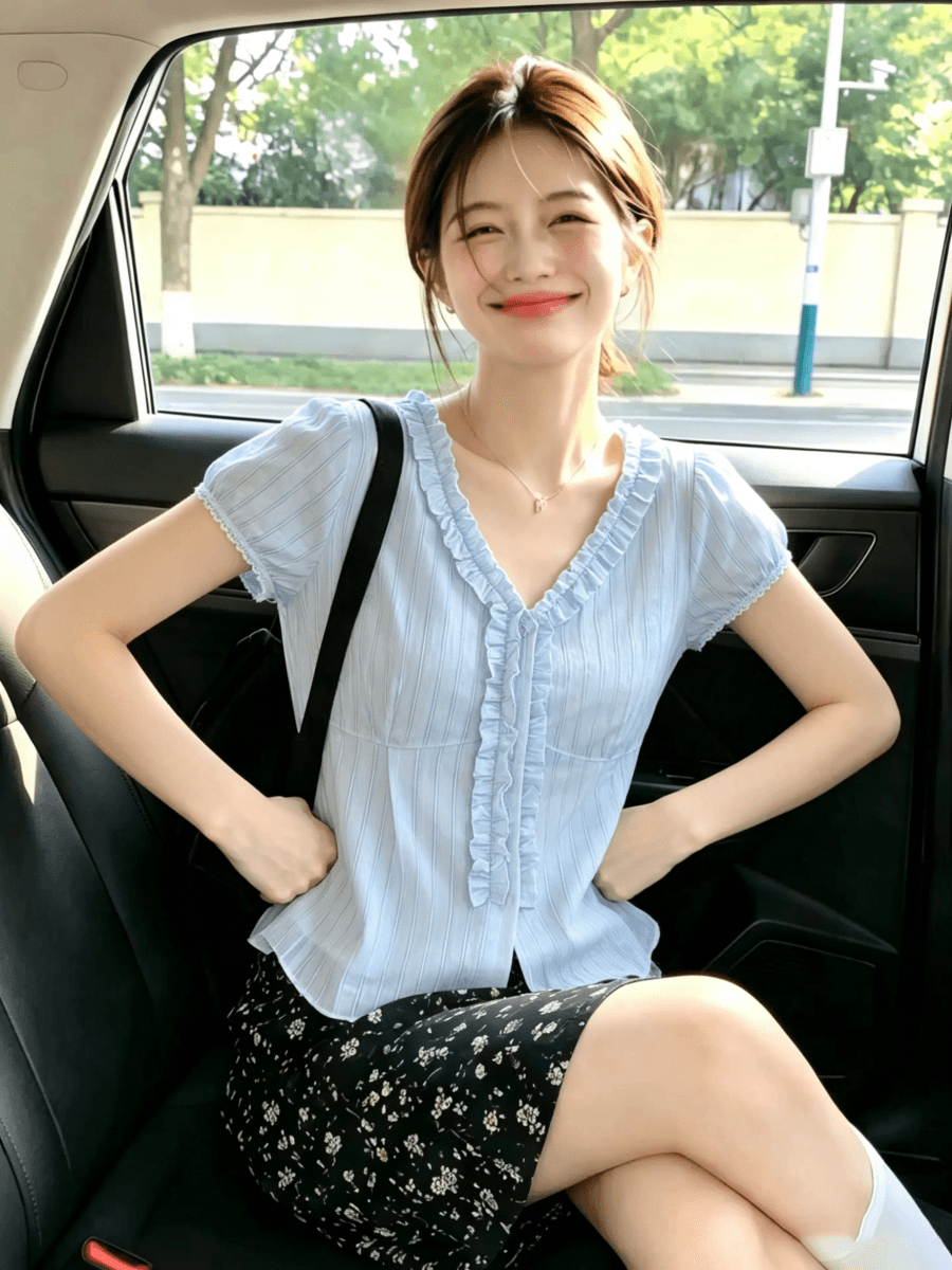2026 슈퍼 화재 자이언트 잘 생긴 루즈핏 느긋한 바람 외국 가스 작은 셔츠 고유 한 슈퍼 잘 생긴 싱글 착용 프릴 셔츠 맨위