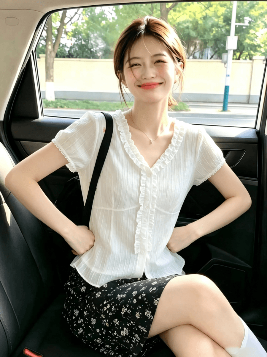 2026 슈퍼 화재 자이언트 잘 생긴 루즈핏 느긋한 바람 외국 가스 작은 셔츠 고유 한 슈퍼 잘 생긴 싱글 착용 프릴 셔츠 맨위 상세 이미지 3