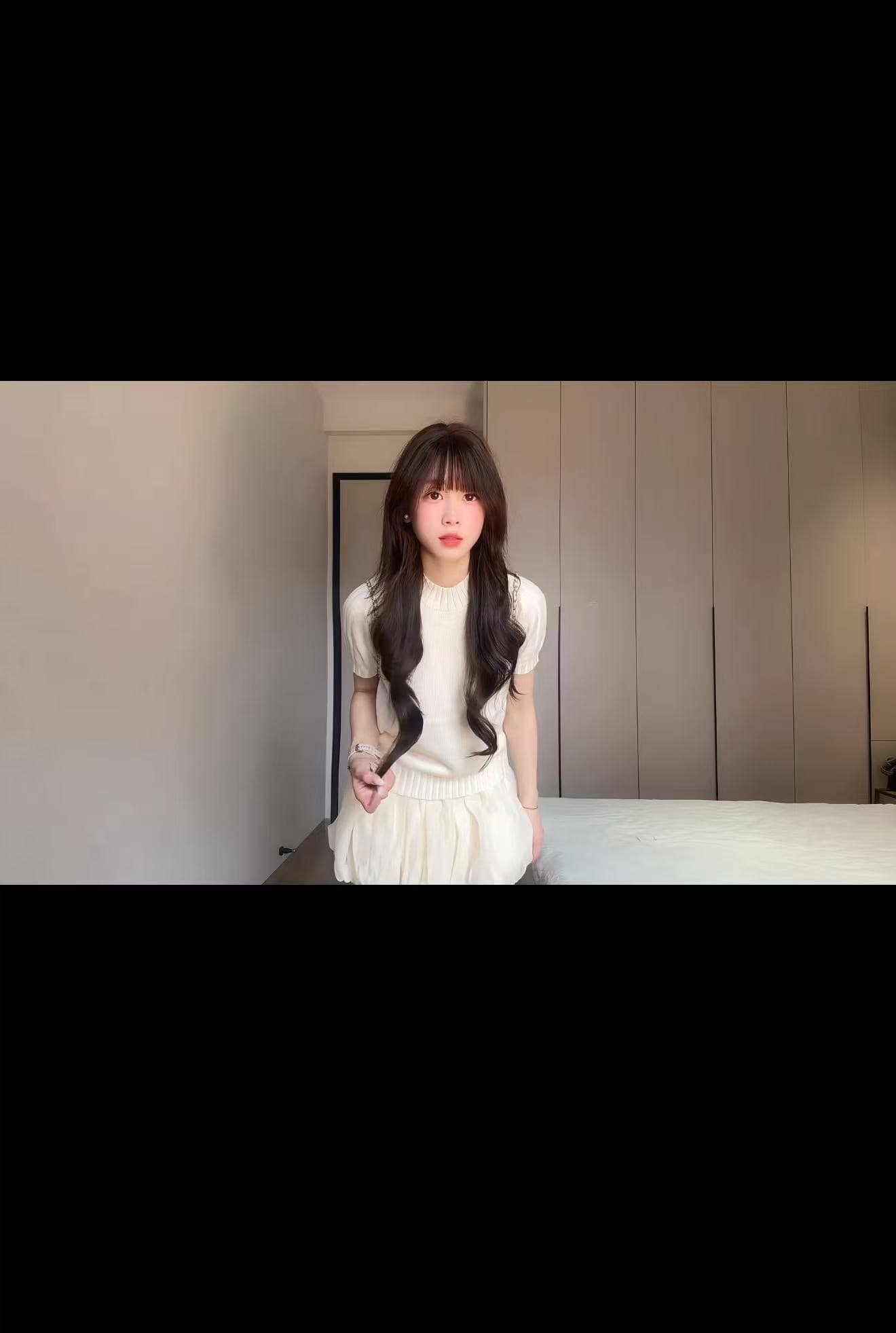 여름 코디 투피스 세트 반하이넥 반팔 니트 티셔츠 작은 키 꽃밭 한 마디 반신 스커트 미니 스커트 2025 상세 이미지 4