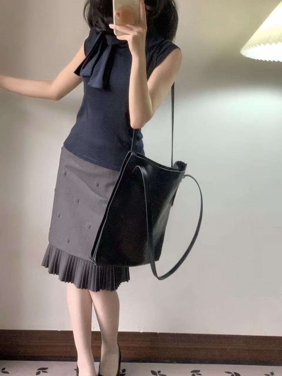 2026 여름 새로운 품격 전체 집합 ootd 착용 가져 가라. 자이언트 잘 생긴 아름다운 서리가 내린 첨부 된 의류 반신 치마 세트 상세 이미지 4