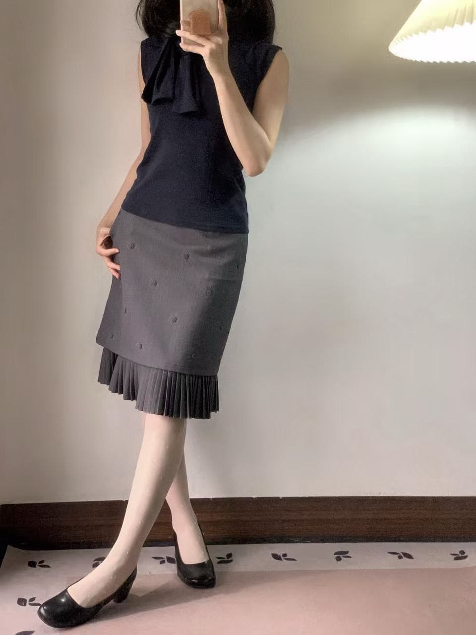2026 여름 새로운 품격 전체 집합 ootd 착용 가져 가라. 자이언트 잘 생긴 아름다운 서리가 내린 첨부 된 의류 반신 치마 세트 상세 이미지 5