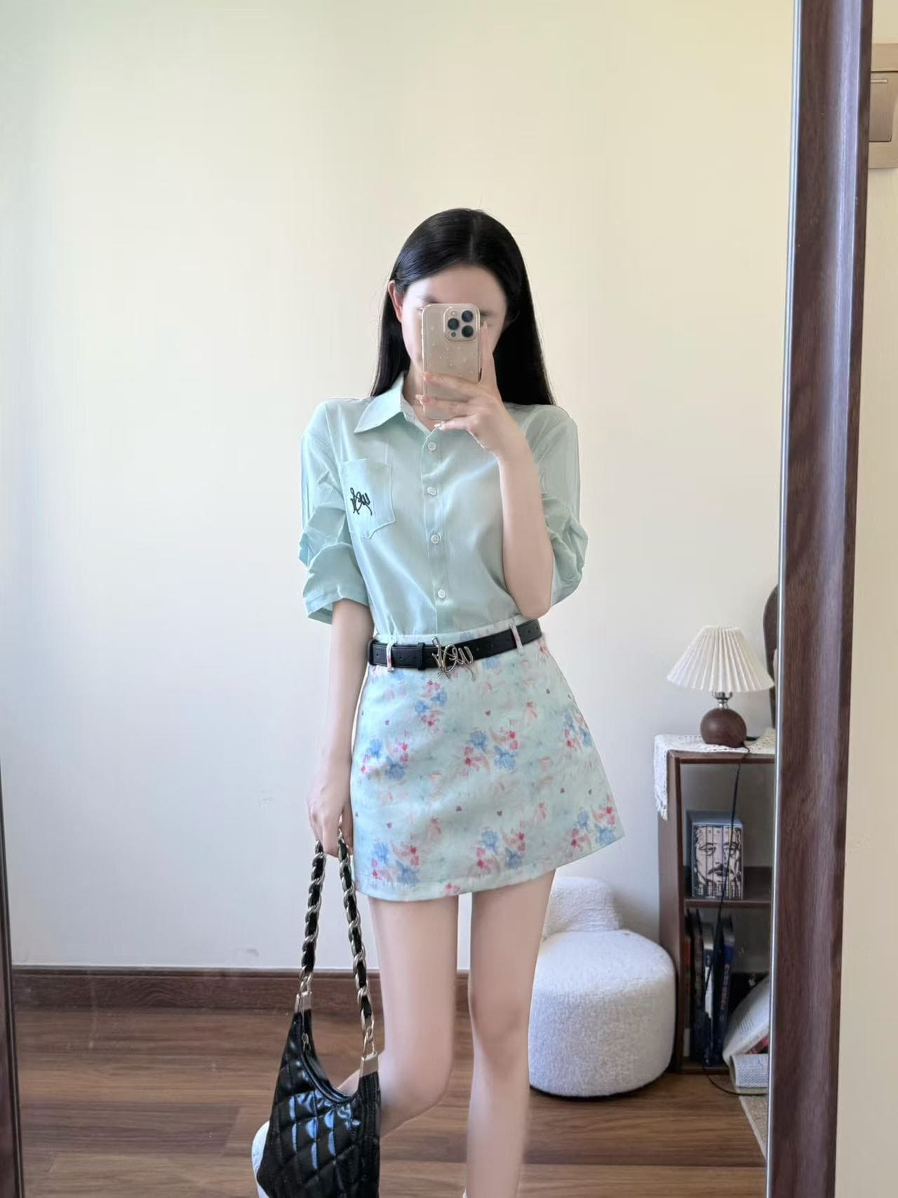 여름 드레스 코디 전체 집합 빛 요리 한 로얄 자매 작은 키 아메리칸 달콤한 매운맛 바람 디자인 센스 맨위 치마 투피스 슈트