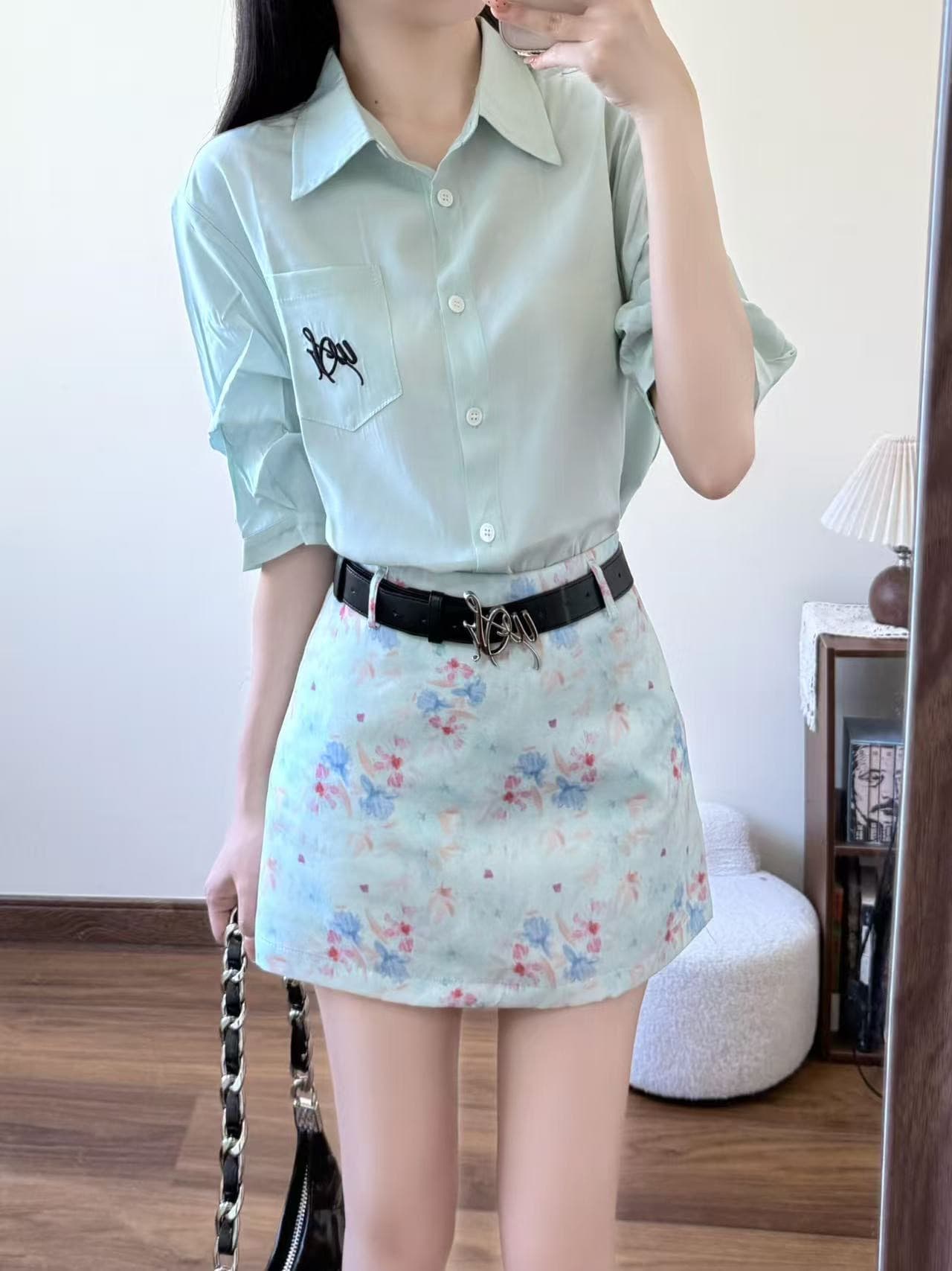 여름 드레스 코디 전체 집합 빛 요리 한 로얄 자매 작은 키 아메리칸 달콤한 매운맛 바람 디자인 센스 맨위 치마 투피스 슈트 상세 이미지 3