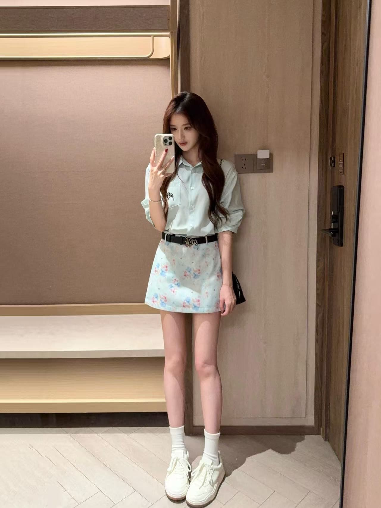 여름 드레스 코디 전체 집합 빛 요리 한 로얄 자매 작은 키 아메리칸 달콤한 매운맛 바람 디자인 센스 맨위 치마 투피스 슈트 상세 이미지 3