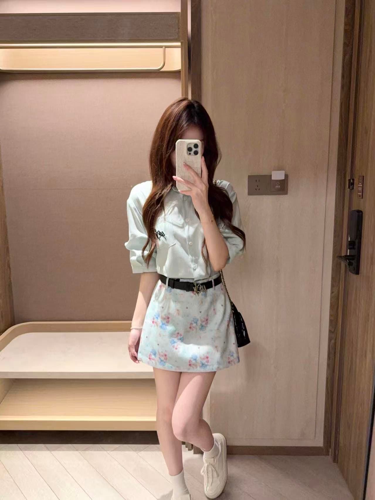 여름 드레스 코디 전체 집합 빛 요리 한 로얄 자매 작은 키 아메리칸 달콤한 매운맛 바람 디자인 센스 맨위 치마 투피스 슈트 상세 이미지 4