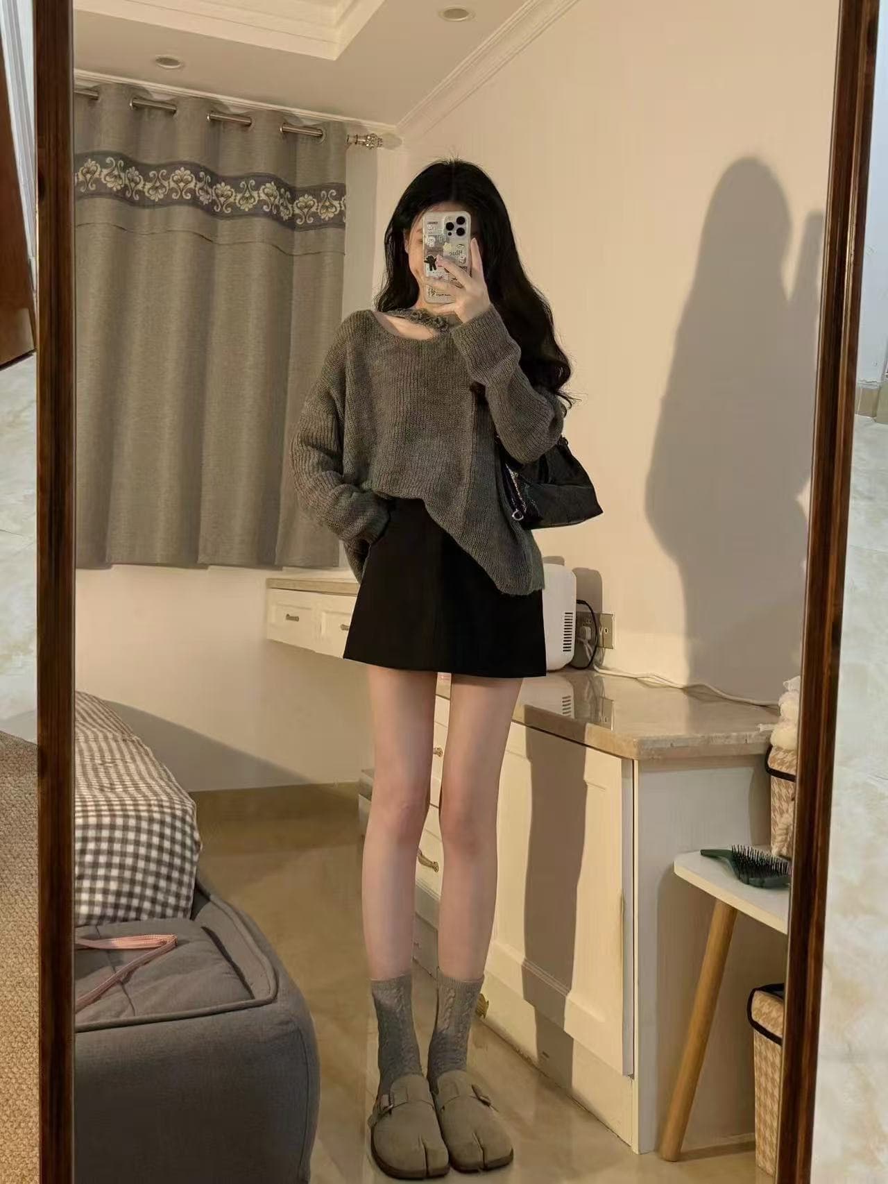 가을 겨울 차가운 소녀 달콤한 소금 부서 착용 가져 가라. 여성 외국 가스 연령 감소 수 있습니다. 소금 수 있습니다. 달콤한 작은 키 슬림해 보이는 투피스 슈트 상세 이미지 1