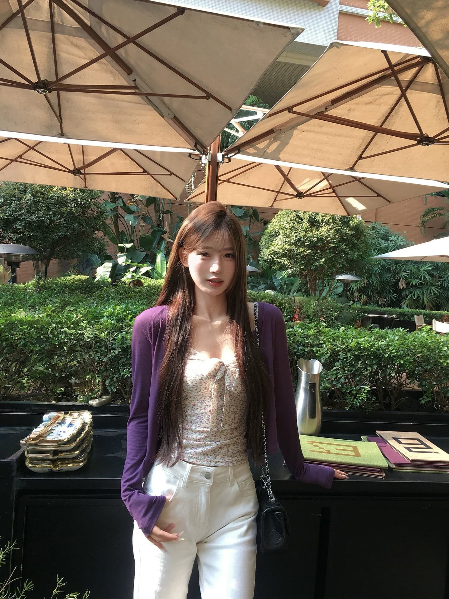 7ellingbm 바람 한 부서 꽃무늬 백리스 작은 슬링 조끼 여성 인사이드 가져 가라. 여름 새로운 민소매 스택 착용 맨위 상세 이미지 2