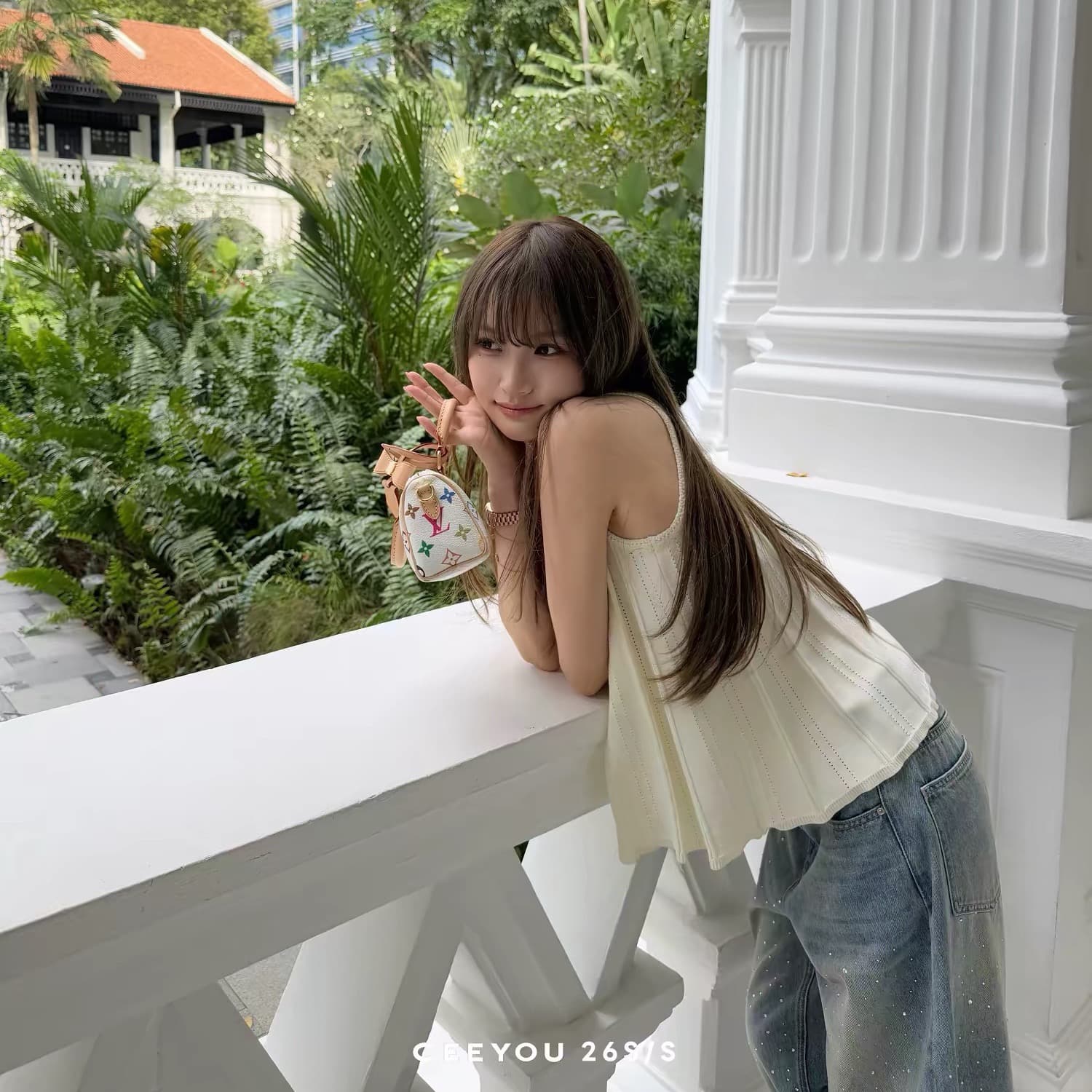 ceeyou 乖離 우는 소리 사설 서비스 선 홀로우 아웃 작은 진자 행침 목 풀오버 루즈핏 조끼 베이지 색 2026 년 봄 여름 이미지 5