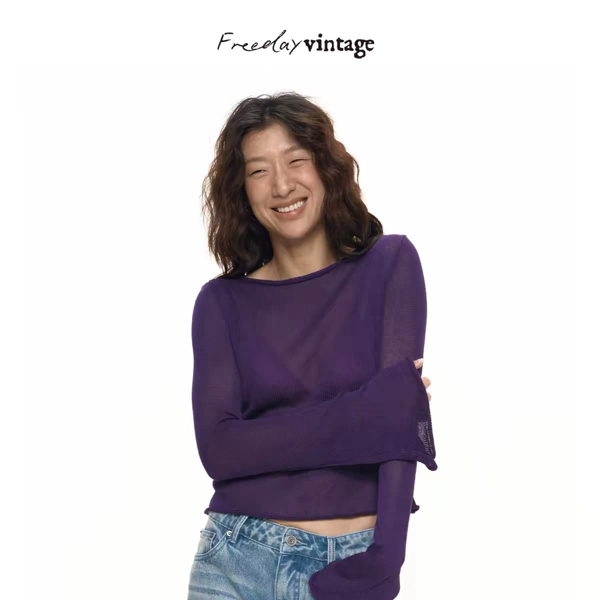 2026 새로운 이른 가을 빛 요리 한 미니멀리즘 바람 라운드 넥 긴팔 스웨터 여자 몸매 가꾸기 니트 스웨터 레이크 블루 색상 만나는 맨위 상세 이미지 3